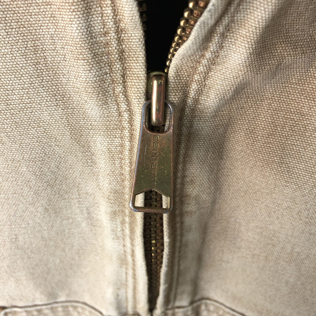 Carhartt Active Jacket, Padded Duck Full-Zip Hoodie, Men's Size Medium cotton Beige type Vintage Second Hand