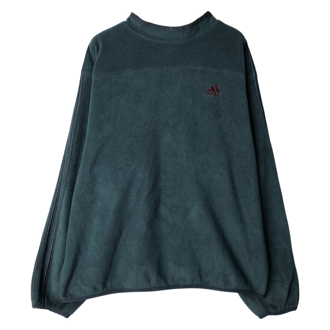 2000'S Adidas fleece sweatshirt, men's size L polyester navy blue type Vintage Second Hand