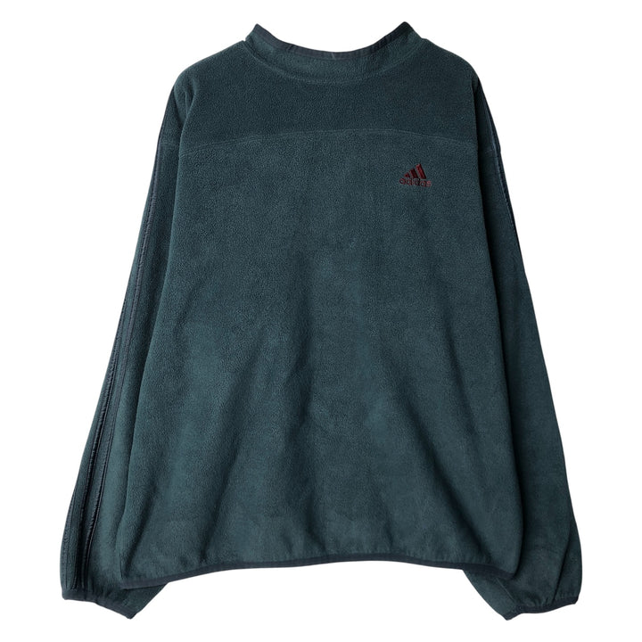 2000'S Adidas fleece sweatshirt, men's size L polyester navy blue type Vintage Second Hand
