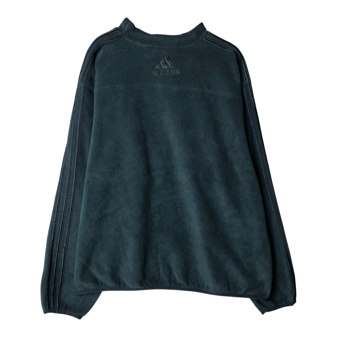 2000'S Adidas fleece sweatshirt, men's size L polyester navy blue type Vintage Second Hand