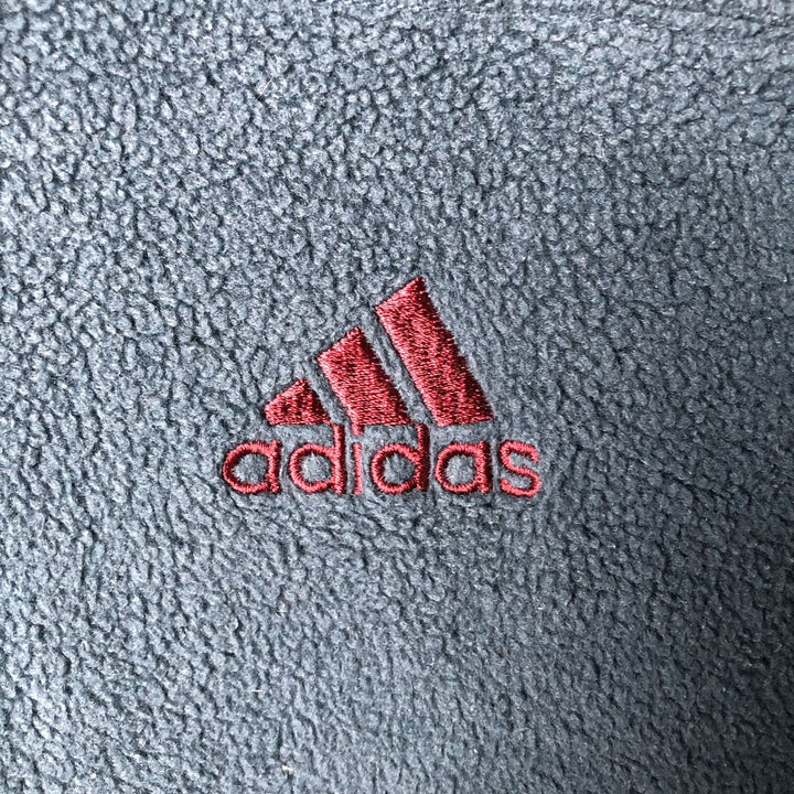 2000'S Adidas fleece sweatshirt, men's size L polyester navy blue type Vintage Second Hand