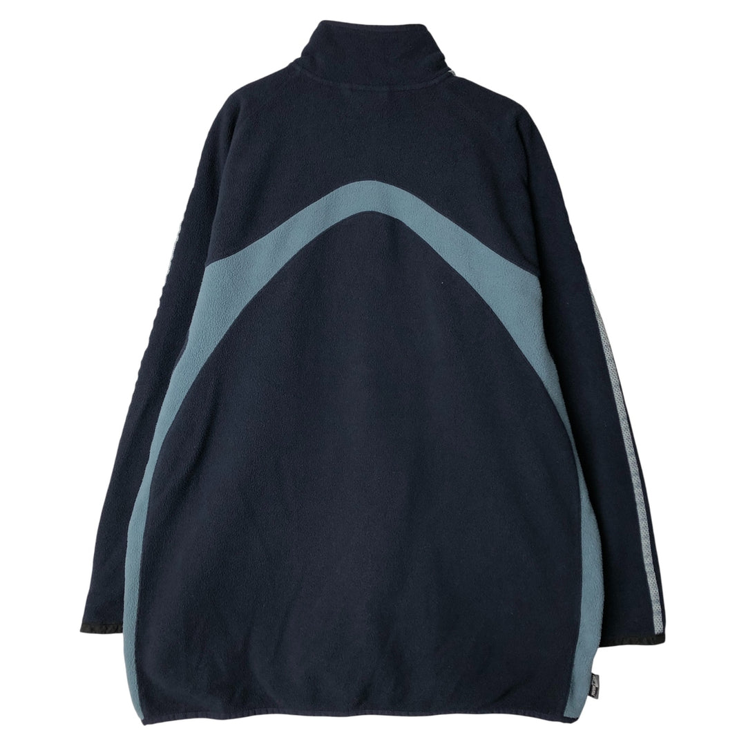 2000'S Adidas fleece jacket, men's size XL polyester navy blue type Vintage Second Hand