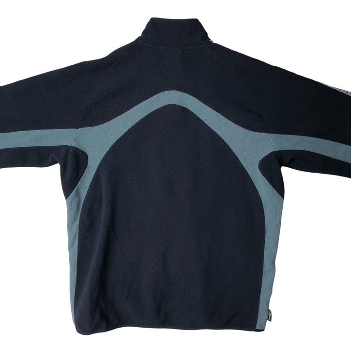 2000'S Adidas fleece jacket, men's size XL polyester navy blue type Vintage Second Hand