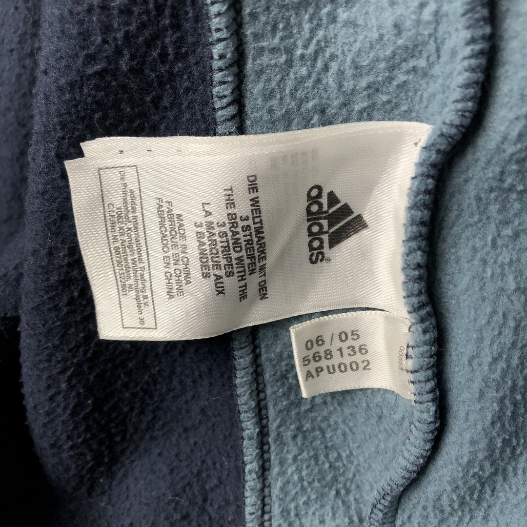 2000'S Adidas fleece jacket, men's size XL polyester navy blue type Vintage Second Hand