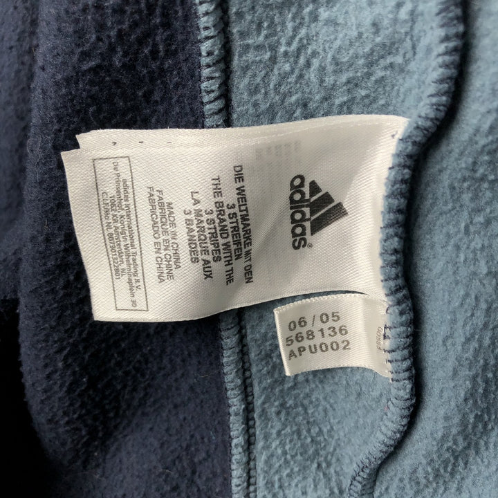 2000'S Adidas fleece jacket, men's size XL polyester navy blue type Vintage Second Hand