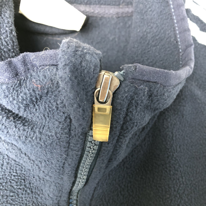 2000'S Adidas fleece jacket, men's size XL polyester navy blue type Vintage Second Hand