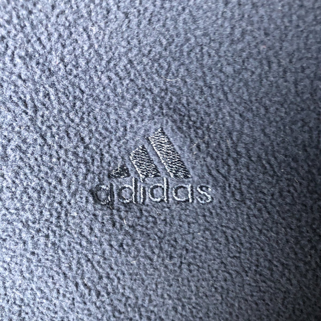 2000'S Adidas fleece jacket, men's size XL polyester navy blue type Vintage Second Hand