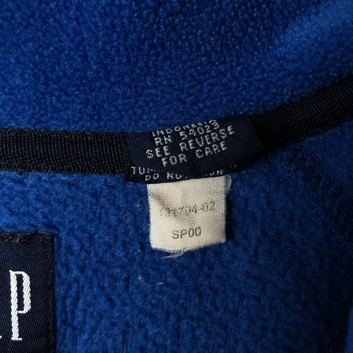 90'S GAP Vintage Half-Zip Fleece Pullover, Men's Size L polyester blue type Vintage Second Hand