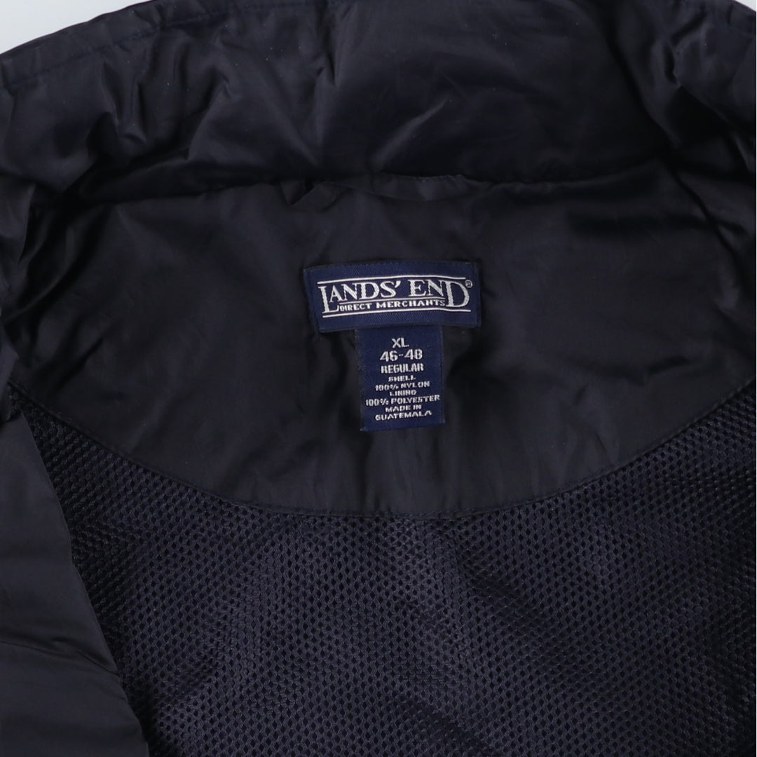 Vintage 80s-90'S Lands' End nylon jacket, men's size XL Nylon navy blue type Vintage Second Hand