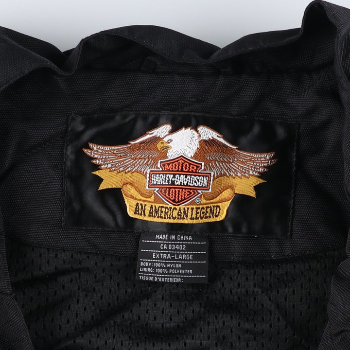 Harley-Davidson Nylon Jacket, Men's Size XL Nylon black type Vintage Second Hand