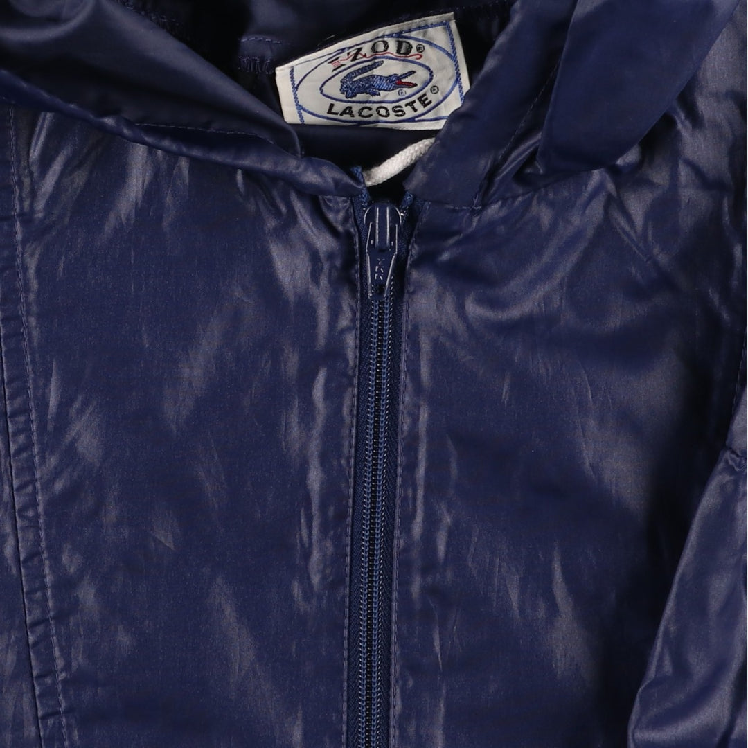Vintage 70s-80'S Lacoste Izod Anorak Parka, Men's Size L Nylon navy blue type Vintage Second Hand
