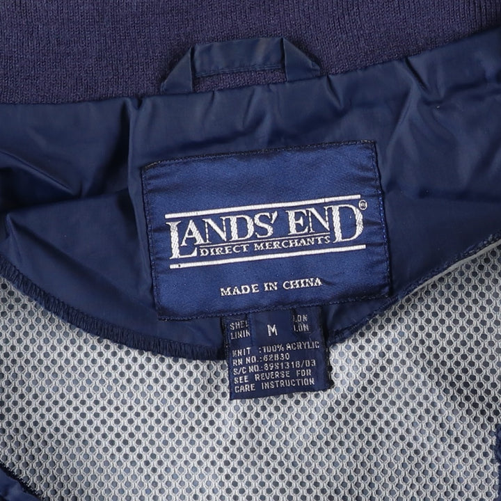 Vintage 80s-90'S Lands' End nylon jacket, size M, men's Nylon navy blue type Vintage Second Hand