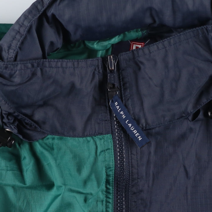 Ralph Lauren CHAPS GOLF Crazy Pattern Ripstop Nylon Jacket, Made in Russia, Men's Size L Nylon navy blue type Vintage Second Hand