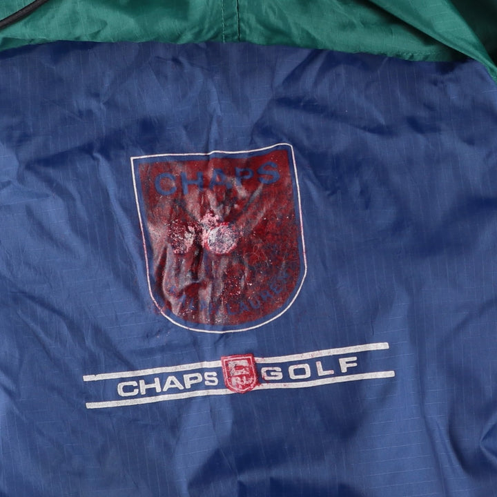 Ralph Lauren CHAPS GOLF Crazy Pattern Ripstop Nylon Jacket, Made in Russia, Men's Size L Nylon navy blue type Vintage Second Hand