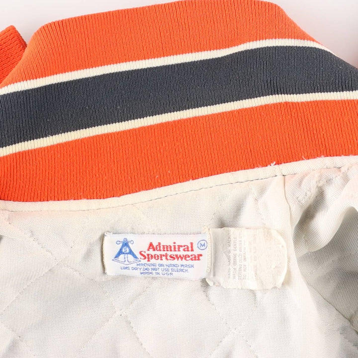 1970'S Admiral Sportswear Padded Collared Varsity Jacket, Made in USA, Men's Size Medium unclear navy blue type Vintage Second Hand