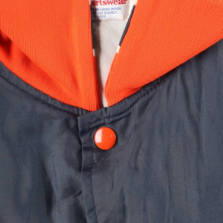 1970'S Admiral Sportswear Padded Collared Varsity Jacket, Made in USA, Men's Size Medium unclear navy blue type Vintage Second Hand