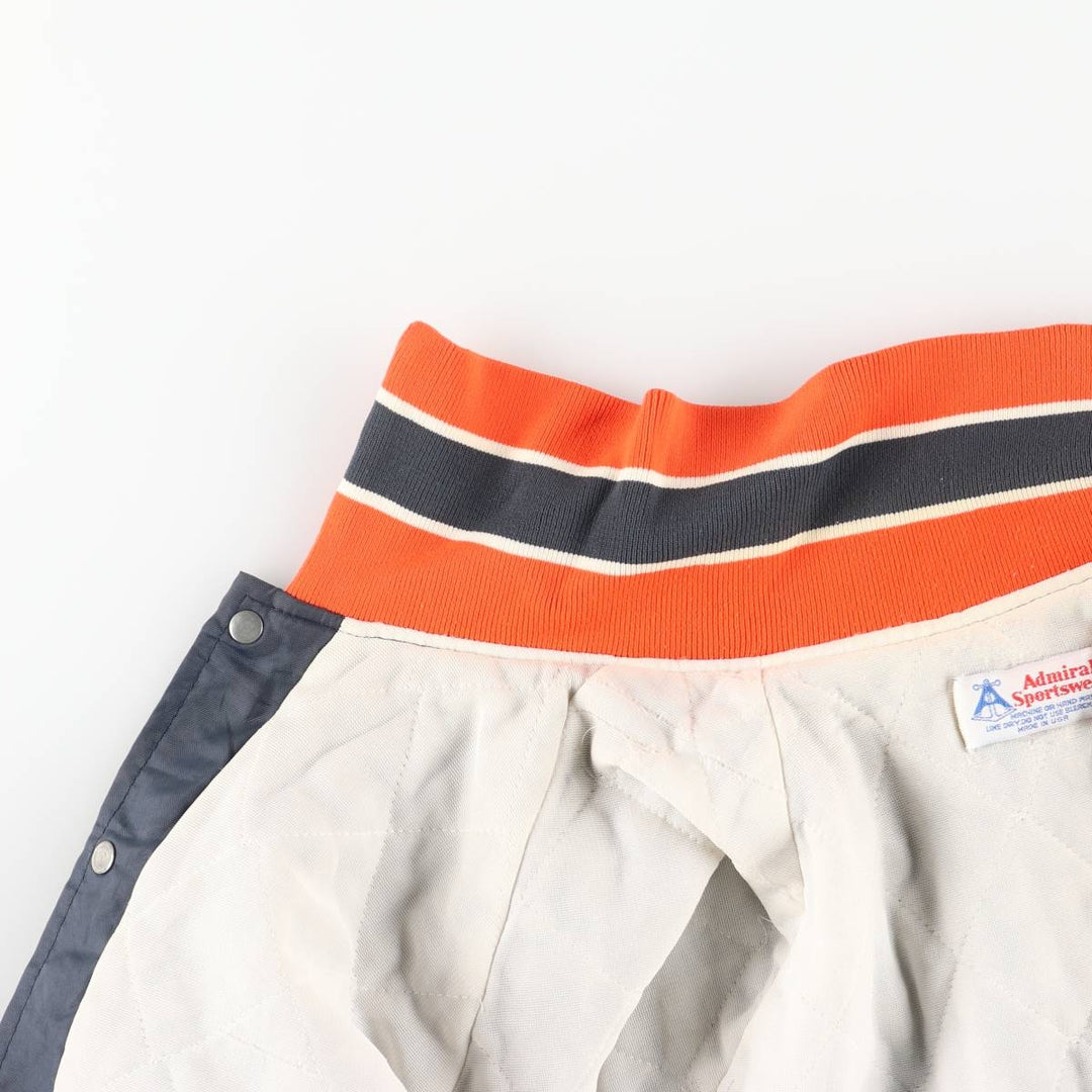 1970'S Admiral Sportswear Padded Collared Varsity Jacket, Made in USA, Men's Size Medium unclear navy blue type Vintage Second Hand