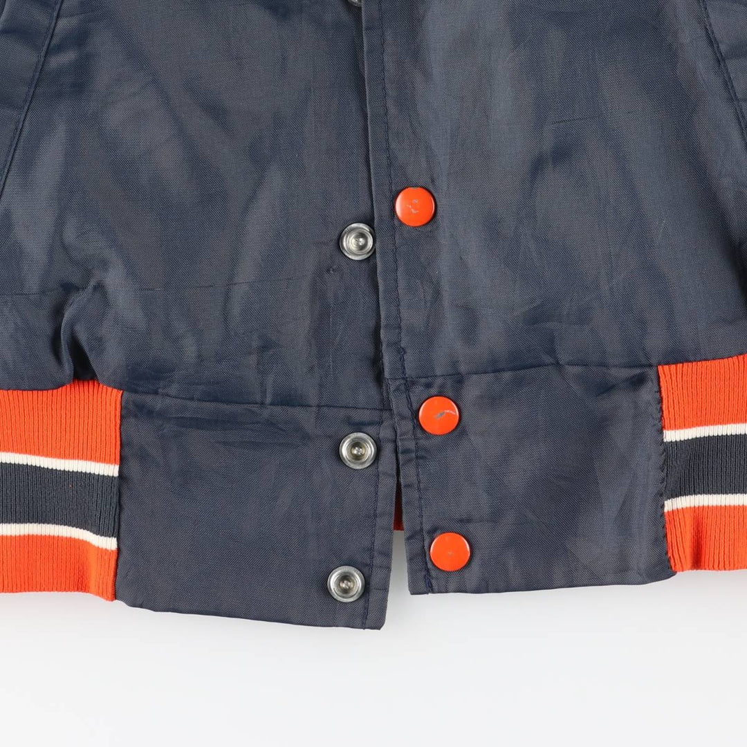 1970'S Admiral Sportswear Padded Collared Varsity Jacket, Made in USA, Men's Size Medium unclear navy blue type Vintage Second Hand