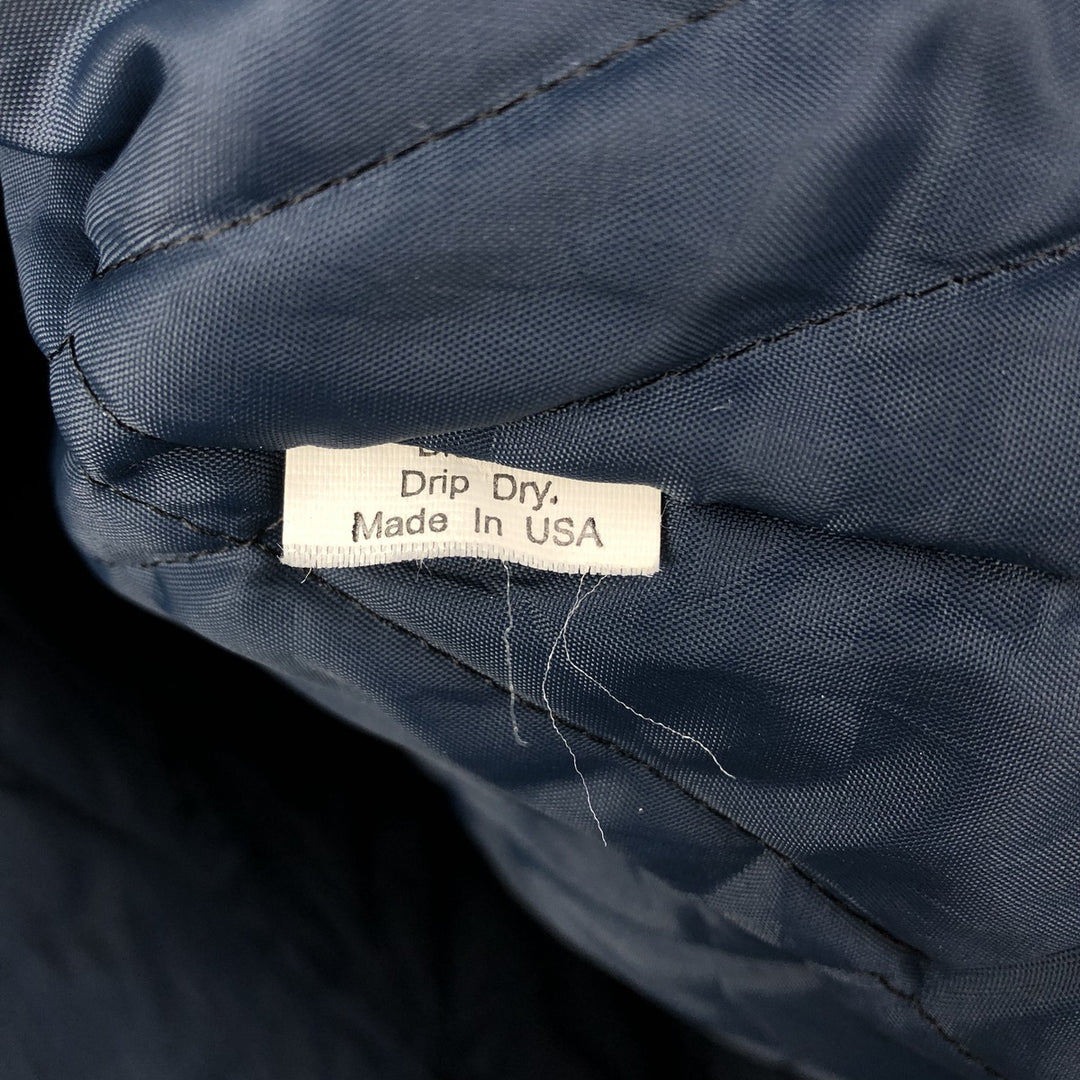 90'S Richard A. Leslie Birdie Padded Varsity Jacket, Made in USA, Men's Size L unclear navy blue type Vintage Second Hand