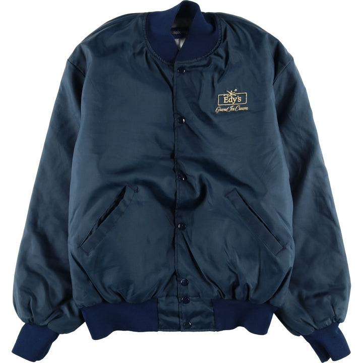 Vintage 80s-90'S Holloway padded puffer jacket, Made in USA, Men's XL Nylon navy blue type Vintage Second Hand