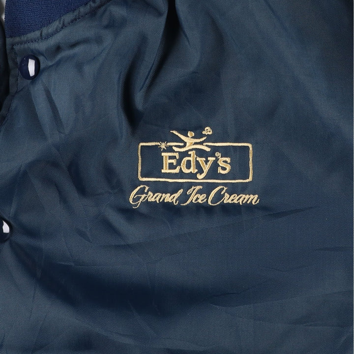 Vintage 80s-90'S Holloway padded puffer jacket, Made in USA, Men's XL Nylon navy blue type Vintage Second Hand