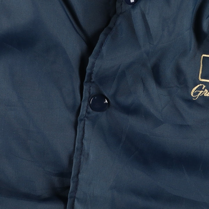 Vintage 80s-90'S Holloway padded puffer jacket, Made in USA, Men's XL Nylon navy blue type Vintage Second Hand