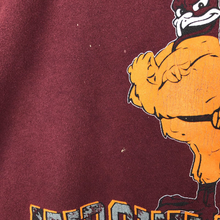 Vintage 90'S GARMENTGRAPHICS college sweatshirt, made in the USA, size XL, men's cotton red type reddish brown Vintage Second Hand