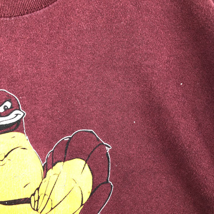 Vintage 90'S GARMENTGRAPHICS college sweatshirt, made in the USA, size XL, men's cotton red type reddish brown Vintage Second Hand