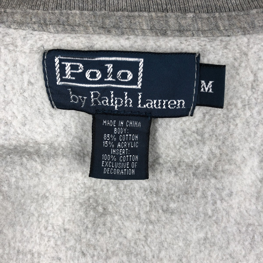 Ralph Lauren full-zip sweatshirt, men's size M cotton gray type Vintage Second Hand