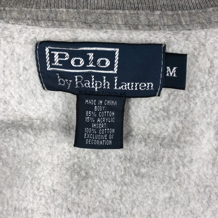 Ralph Lauren full-zip sweatshirt, men's size M cotton gray type Vintage Second Hand
