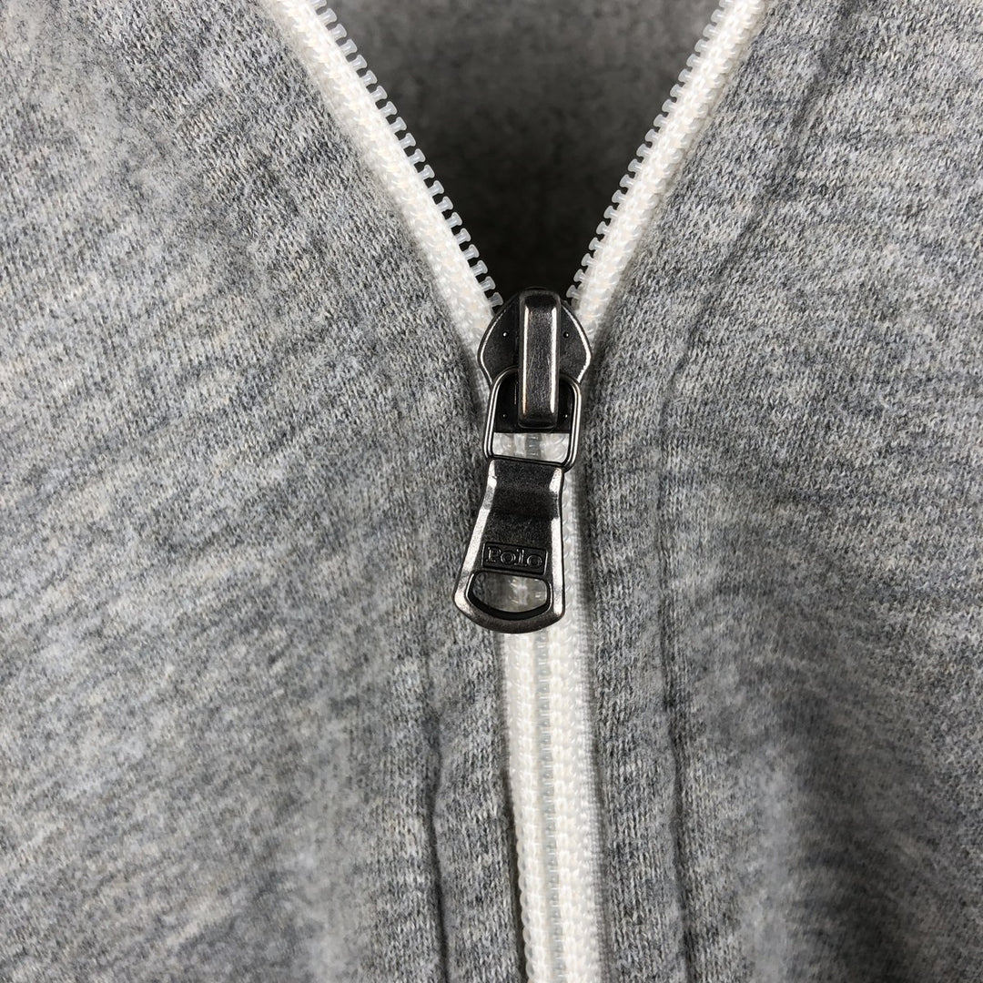 Ralph Lauren full-zip sweatshirt, men's size M cotton gray type Vintage Second Hand