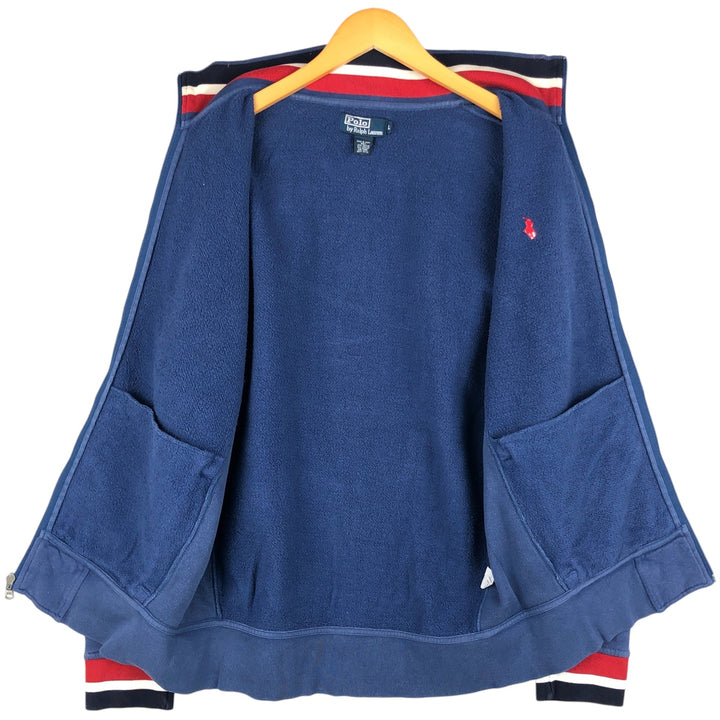 Ralph Lauren full-zip sweatshirt, men's size L cotton blue type Vintage Second Hand