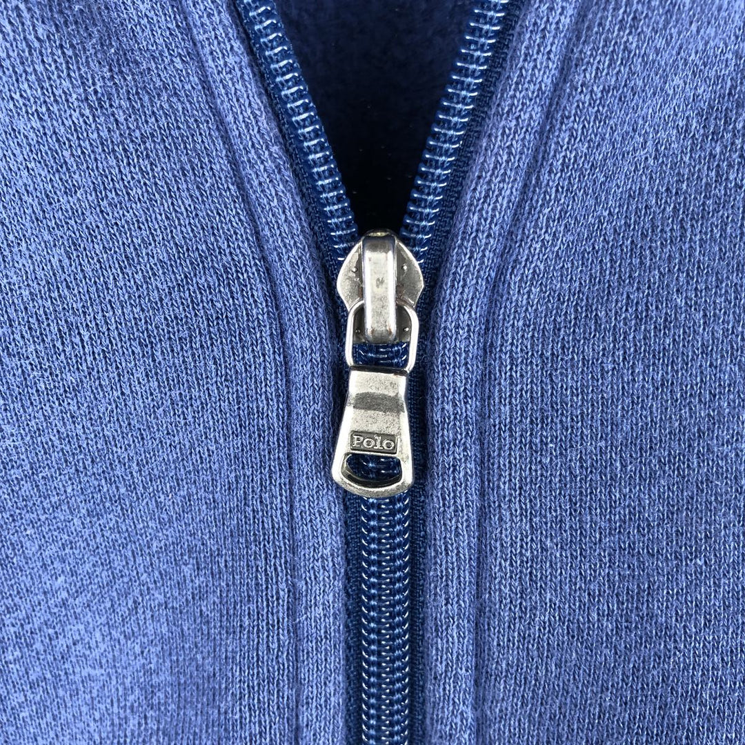 Ralph Lauren full-zip sweatshirt, men's size L cotton blue type Vintage Second Hand
