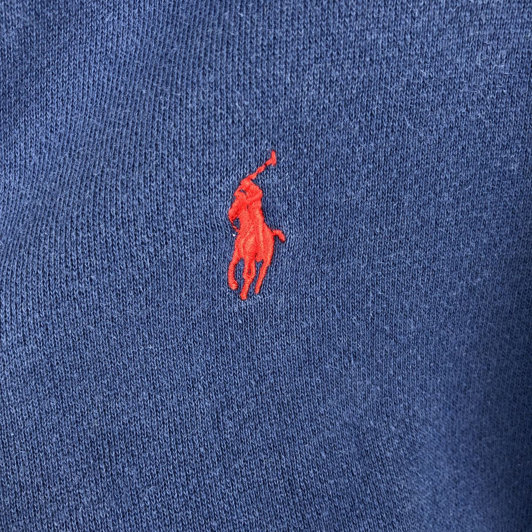Ralph Lauren full-zip sweatshirt, men's size L cotton blue type Vintage Second Hand