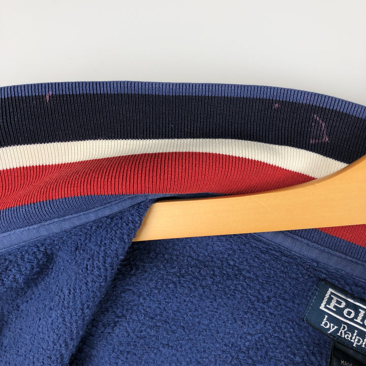 Ralph Lauren full-zip sweatshirt, men's size L cotton blue type Vintage Second Hand