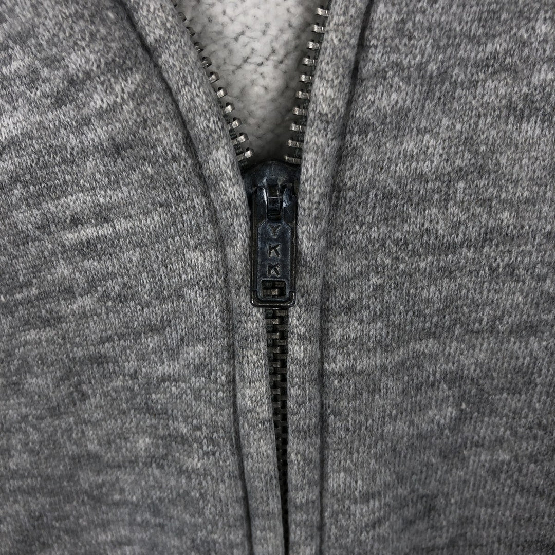 Full-zip sweatshirt hoodie, made in the USA, men's size M unclear gray type Vintage Second Hand