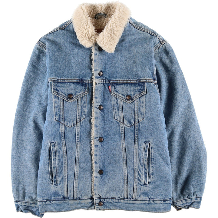 90'S Levi's 70603-0210 Denim Boa Jacket, Men's Size Medium, Vintage cotton blue type Vintage Second Hand