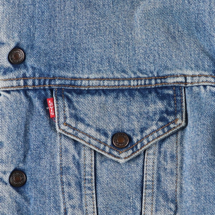 90'S Levi's 70603-0210 Denim Boa Jacket, Men's Size Medium, Vintage cotton blue type Vintage Second Hand