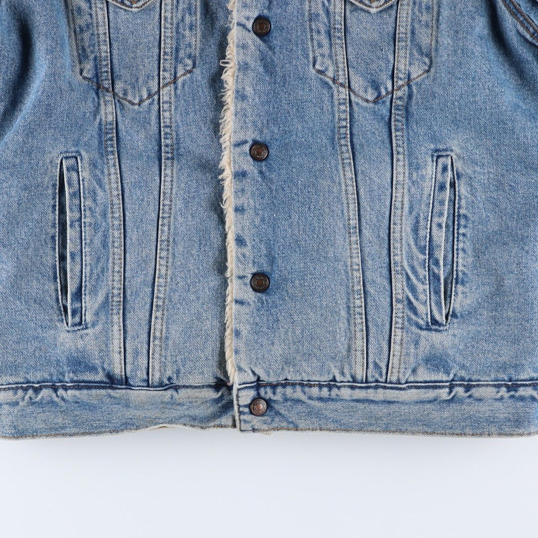 90'S Levi's 70603-0210 Denim Boa Jacket, Men's Size Medium, Vintage cotton blue type Vintage Second Hand