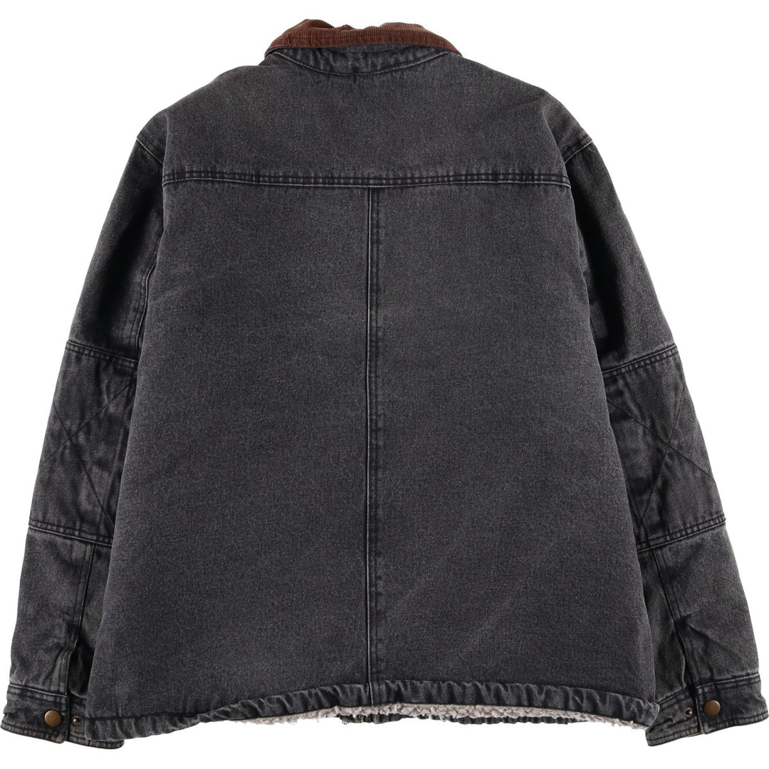Wrangler padded black denim jacket, size L, men's cotton black type Vintage Second Hand