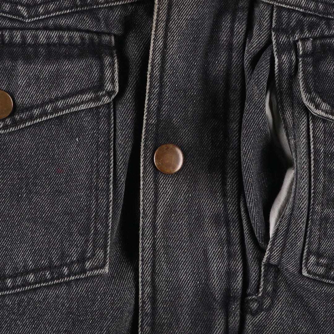 Wrangler padded black denim jacket, size L, men's cotton black type Vintage Second Hand