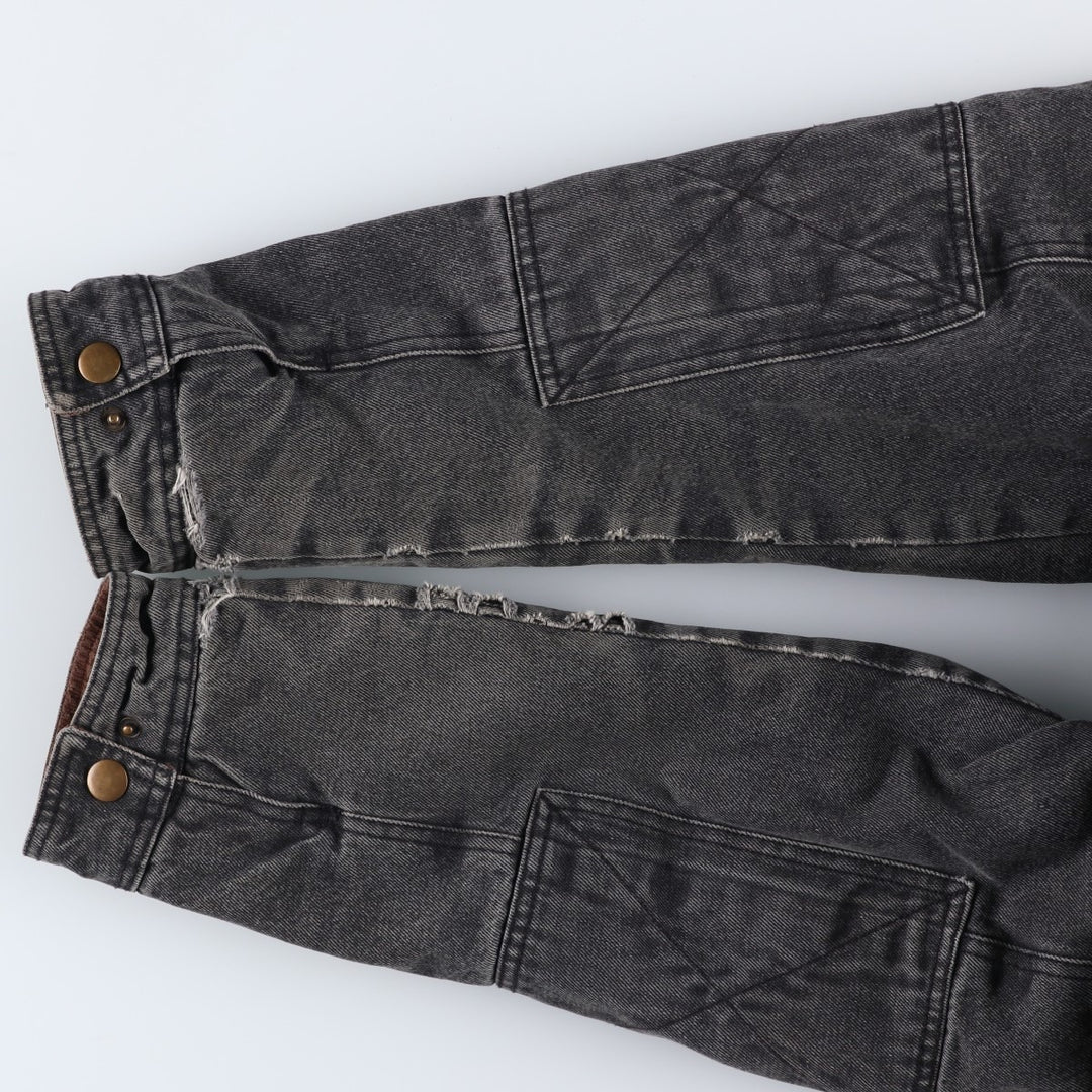 Wrangler padded black denim jacket, size L, men's cotton black type Vintage Second Hand