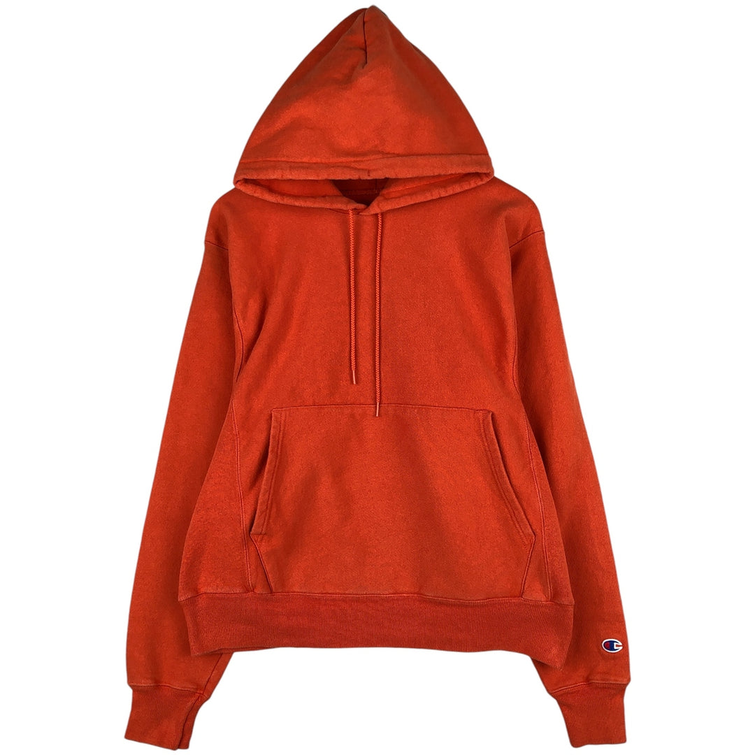 2000'S Champion PREMIUM REVERSE WEAVE Premium Reverse Weave Sweatshirt Pullover Hoodie, Men's Size Small cotton orange type Vintage Second Hand