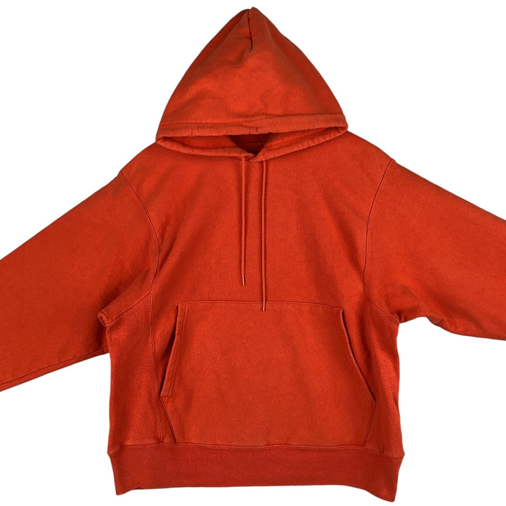 2000'S Champion PREMIUM REVERSE WEAVE Premium Reverse Weave Sweatshirt Pullover Hoodie, Men's Size Small cotton orange type Vintage Second Hand