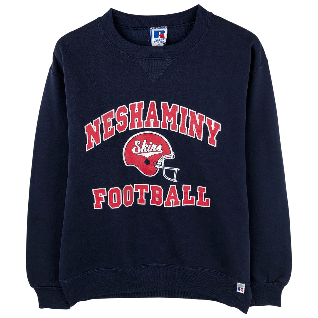 Vintage 90'S Russell ATHLETIC college sweatshirt, made in the USA, size M, men's cotton navy blue type Vintage Second Hand