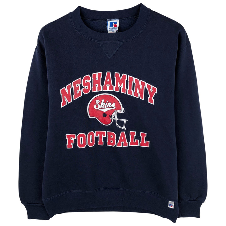 Vintage 90'S Russell ATHLETIC college sweatshirt, made in the USA, size M, men's cotton navy blue type Vintage Second Hand