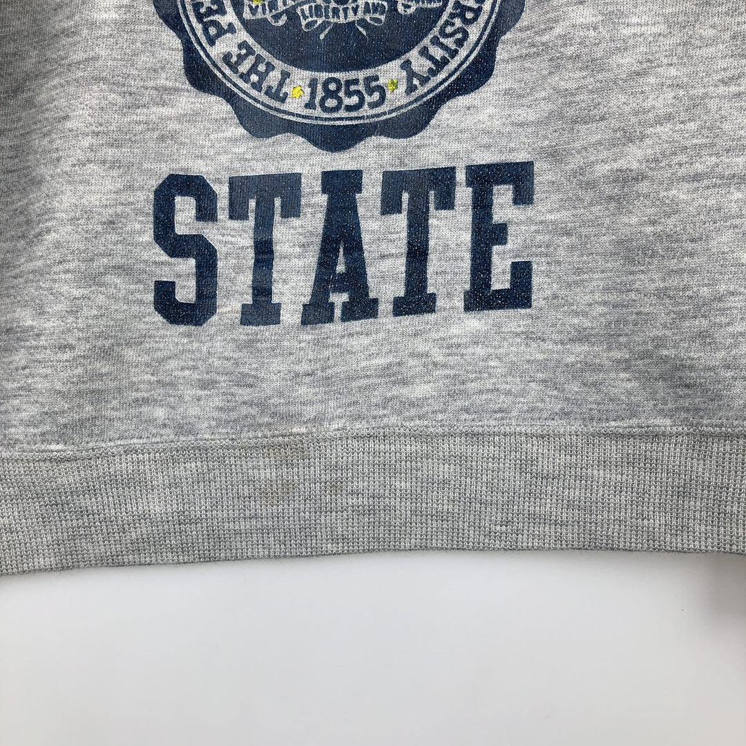 Vintage 1990'S Lee Heavy Weight Penn State University College Sweatshirt, Made in USA, Men's Size Medium cotton gray type Vintage Second Hand