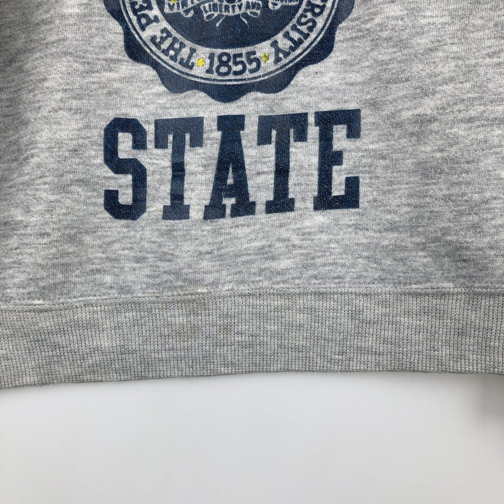 Vintage 1990'S Lee Heavy Weight Penn State University College Sweatshirt, Made in USA, Men's Size Medium cotton gray type Vintage Second Hand