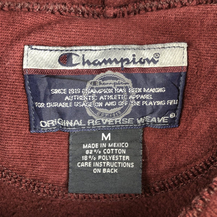 2000'S Champion Original Reverse Weave Eyeless Pullover Hoodie, Men's Size M cotton red type reddish brown Vintage Second Hand