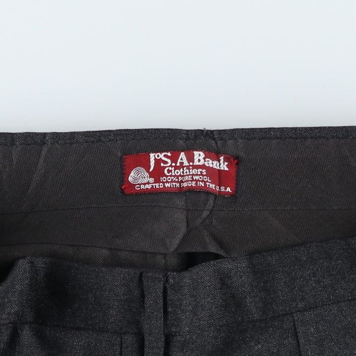 JOS. A. BANK Men's Vintage Wool Pants and Slacks, Size W34 wool gray type Vintage Second Hand